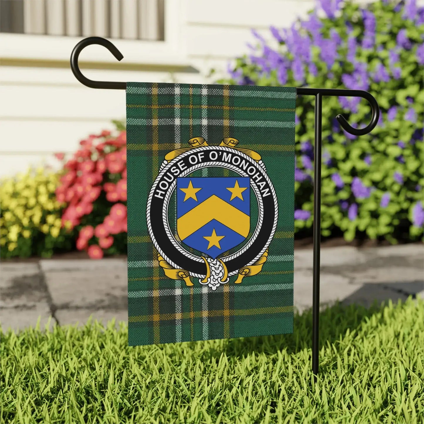 House of O'Monohan Plaid Outdoor Garden Flag