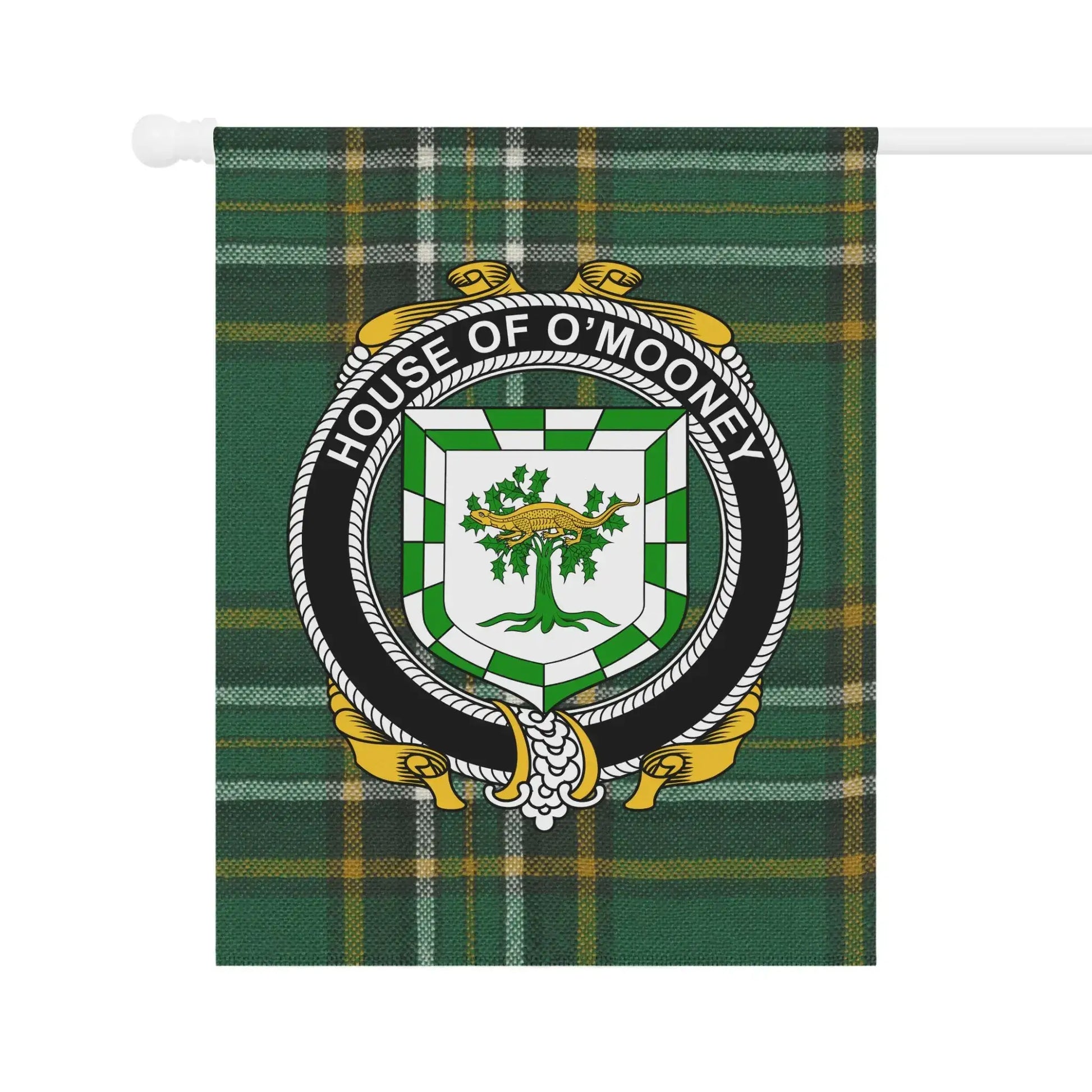 House of O'Mooney Plaid Crest Garden Flag product