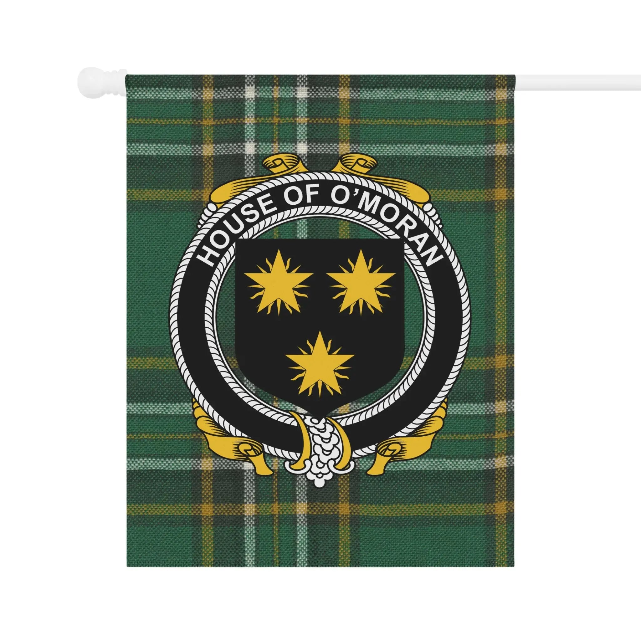 House of O'Moran Crest Tartan Plaid Banner Product