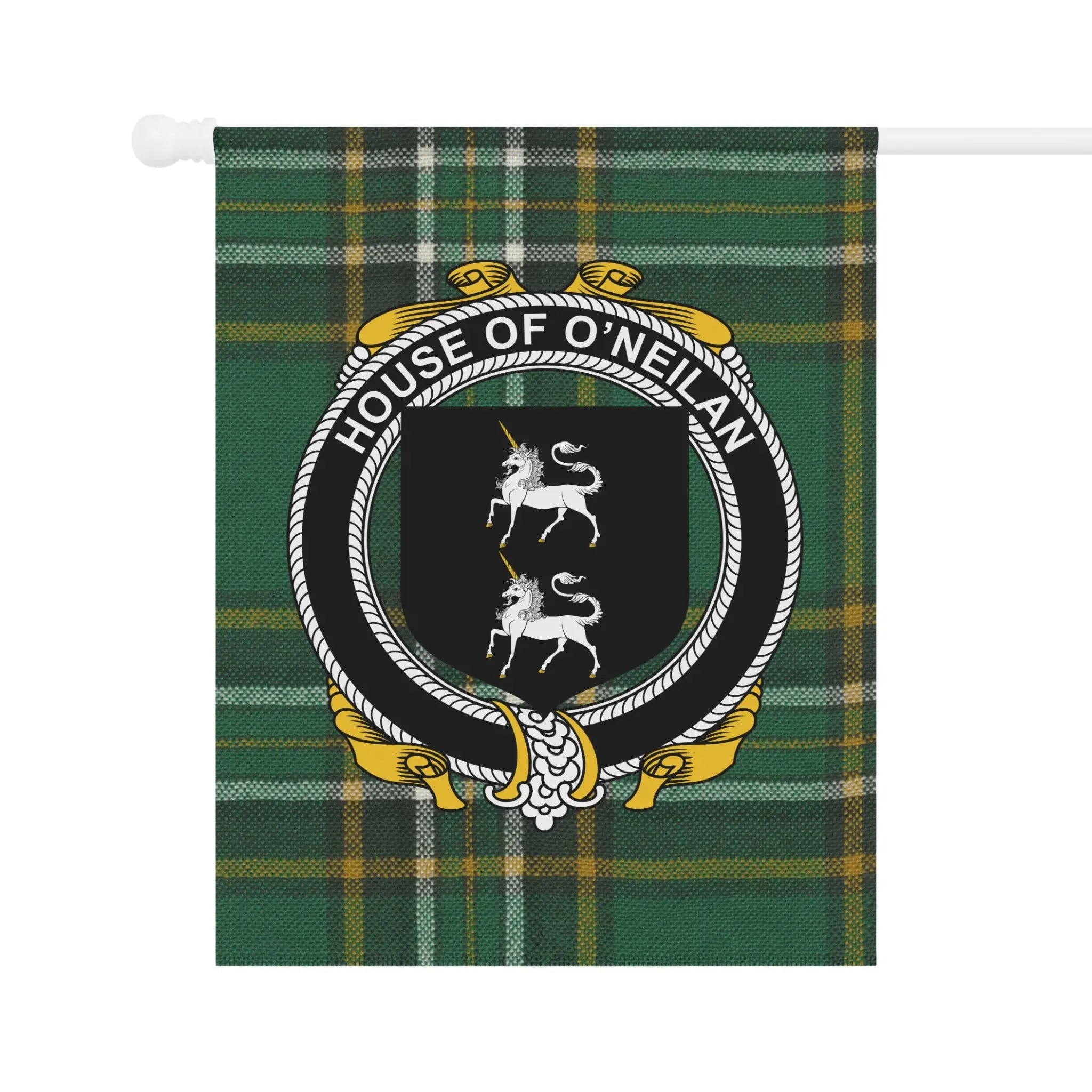 House of O'Neilan Plaid Crest Design Flag