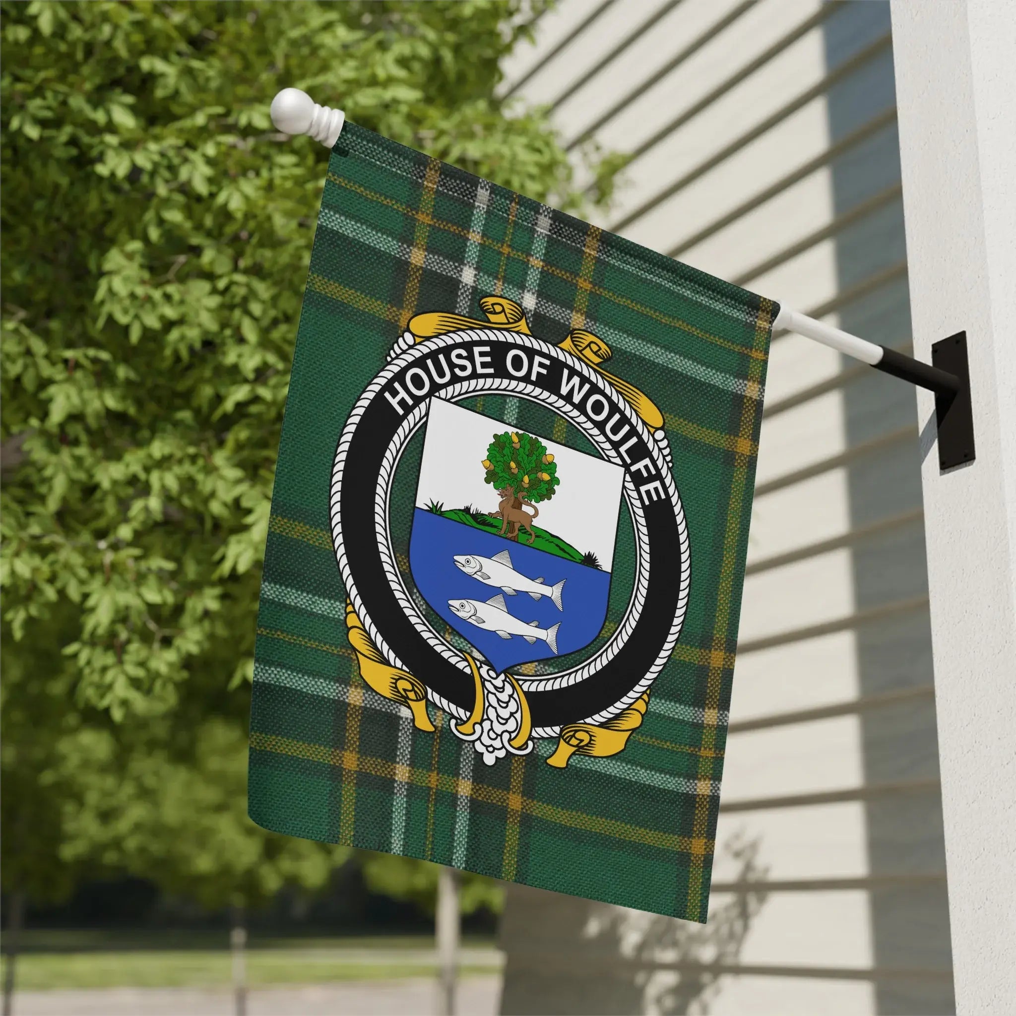 House of Wolfe Custom Family Crest Flag product