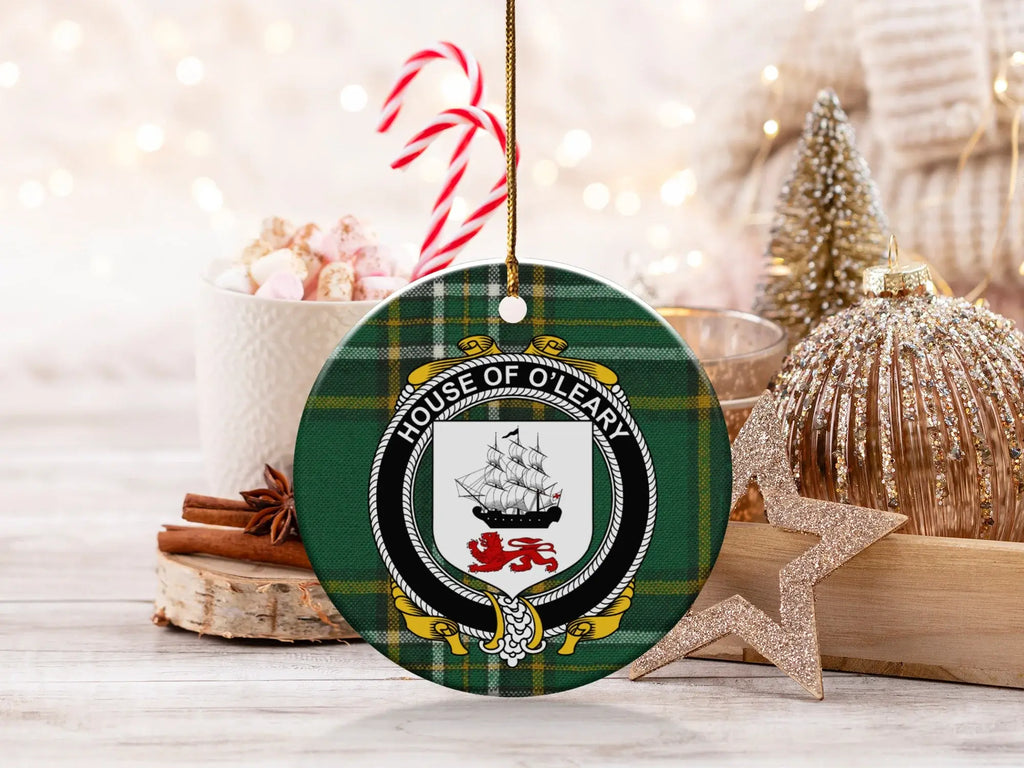 House of O'Leary Family Plaid Christmas Ornament