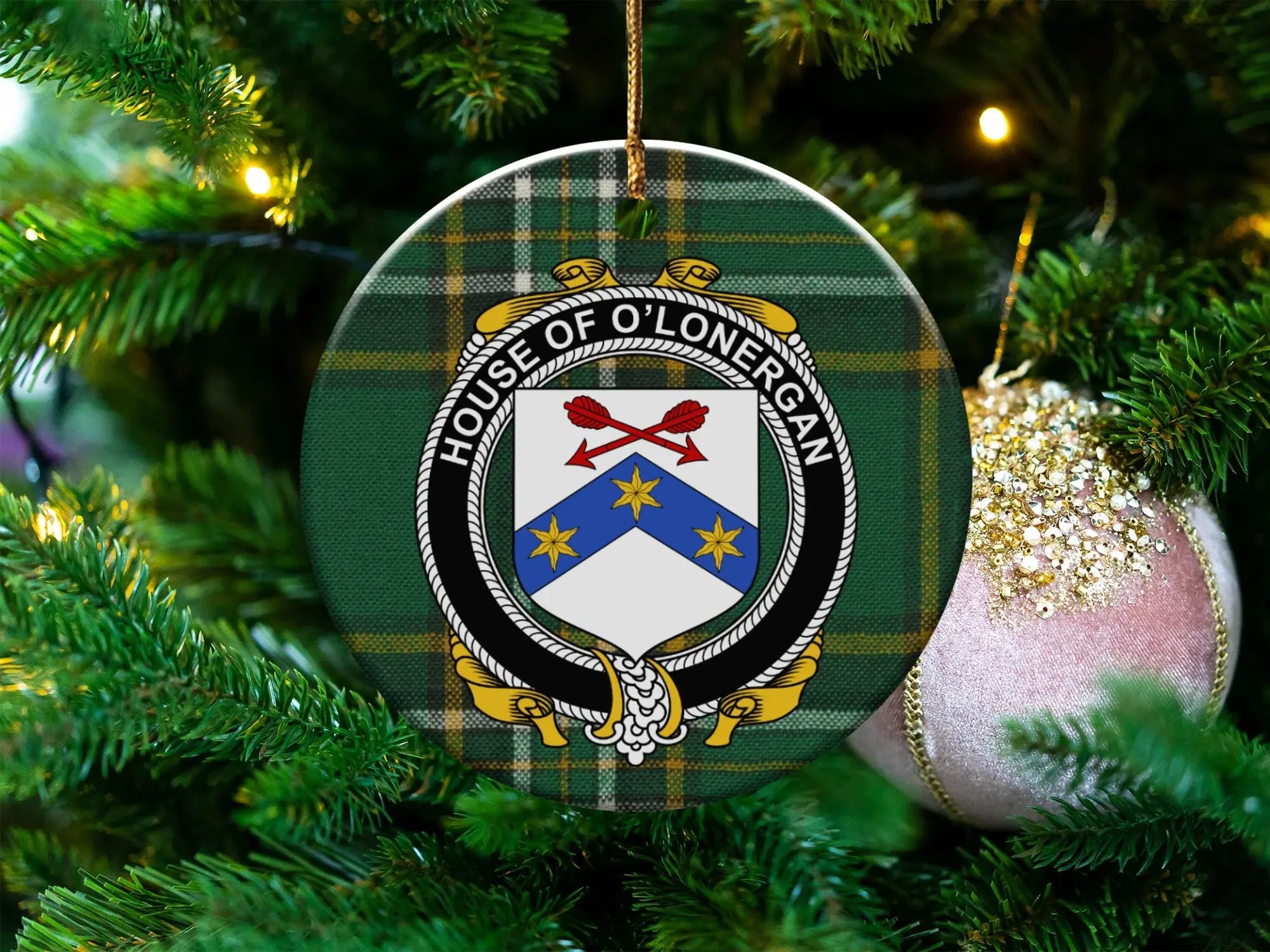 House of O'Lonergan Crest Ornament Christmas Decor
