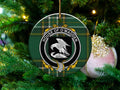 House of O'Madden Crest on Plaid Design Ornament