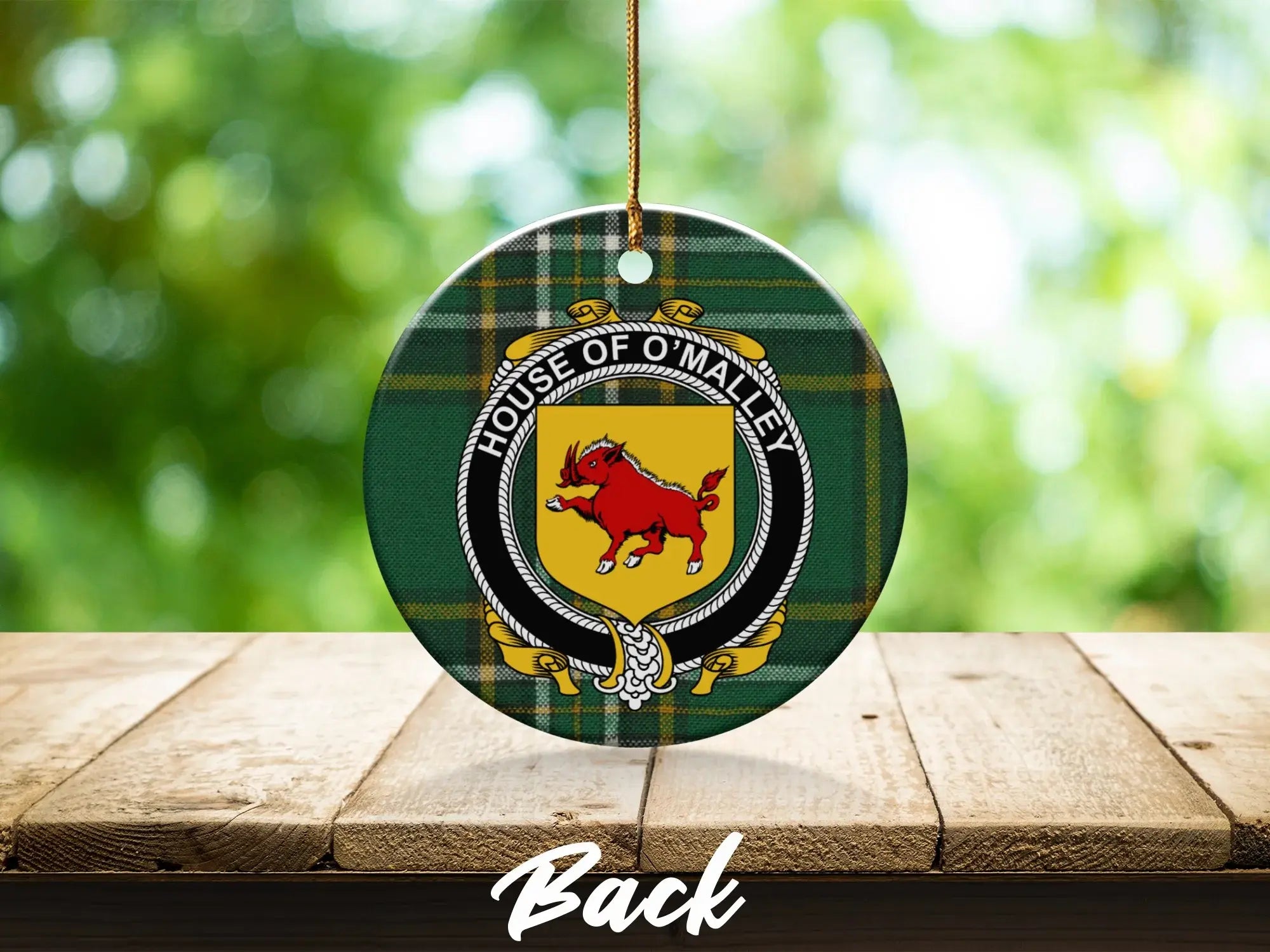 House of O'Malley Family Crest Round Ornament