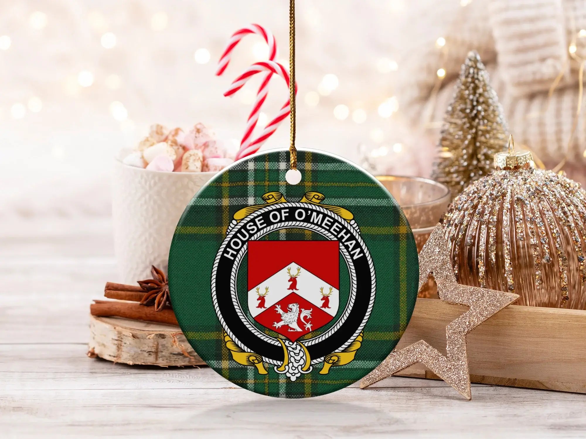 House of O'Meehan Plaid Holiday Ornament Decor