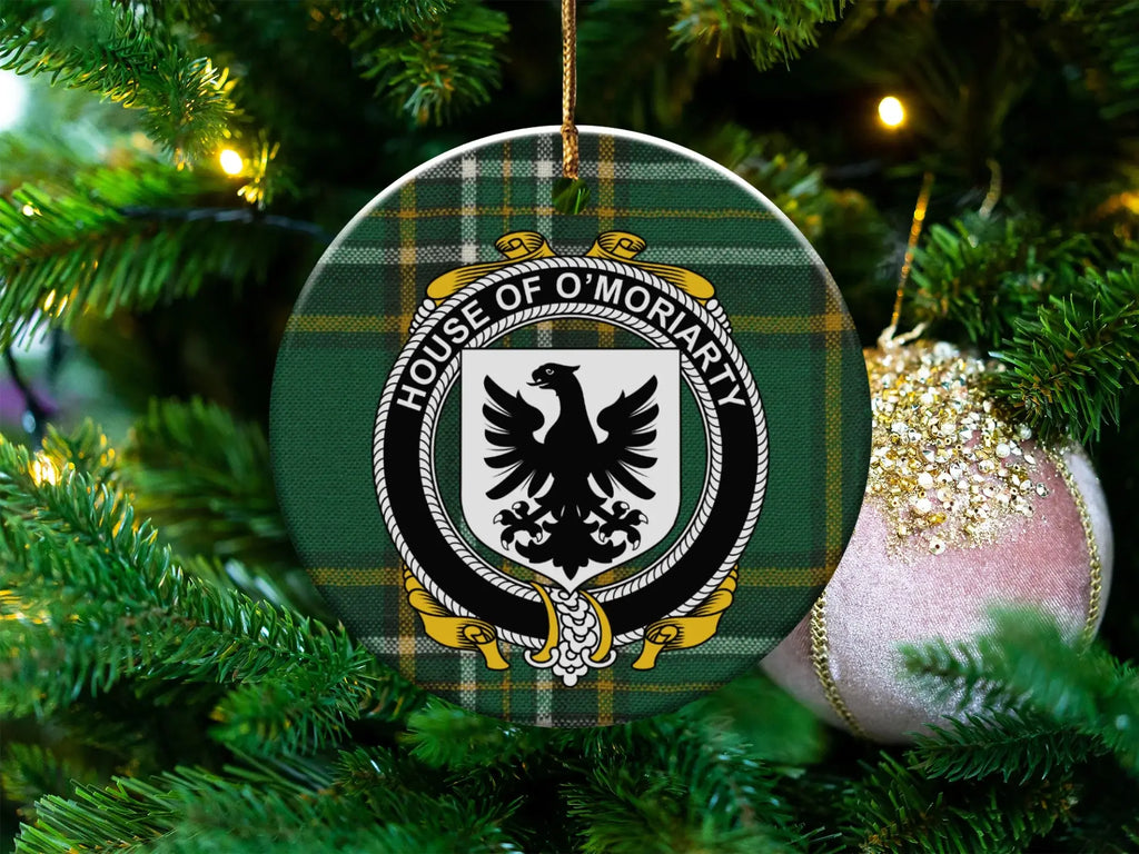 Custom House of O'Moriarty Family Crest Ornament
