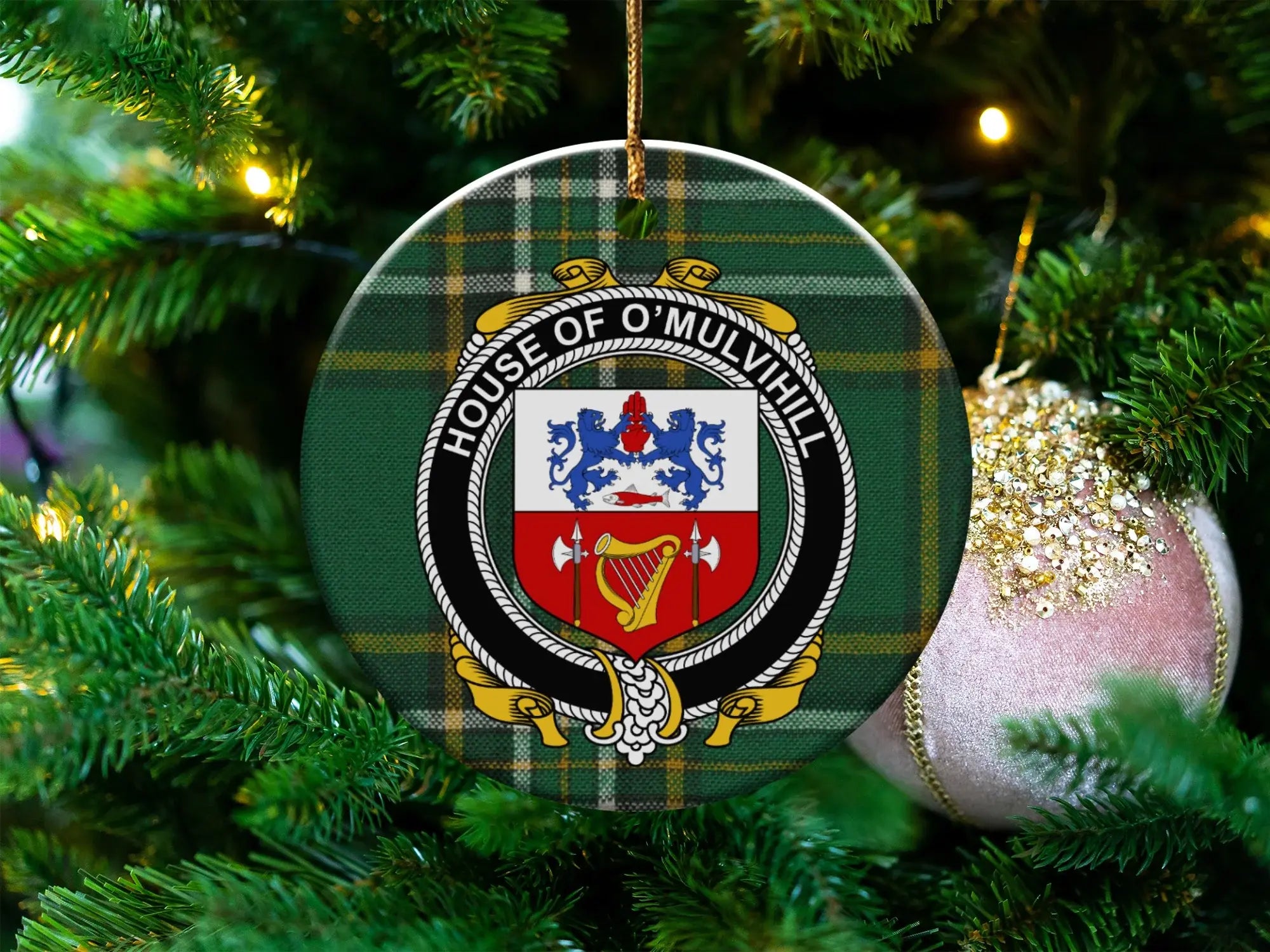 House of O'Mulvihill Tartan Christmas Ornament