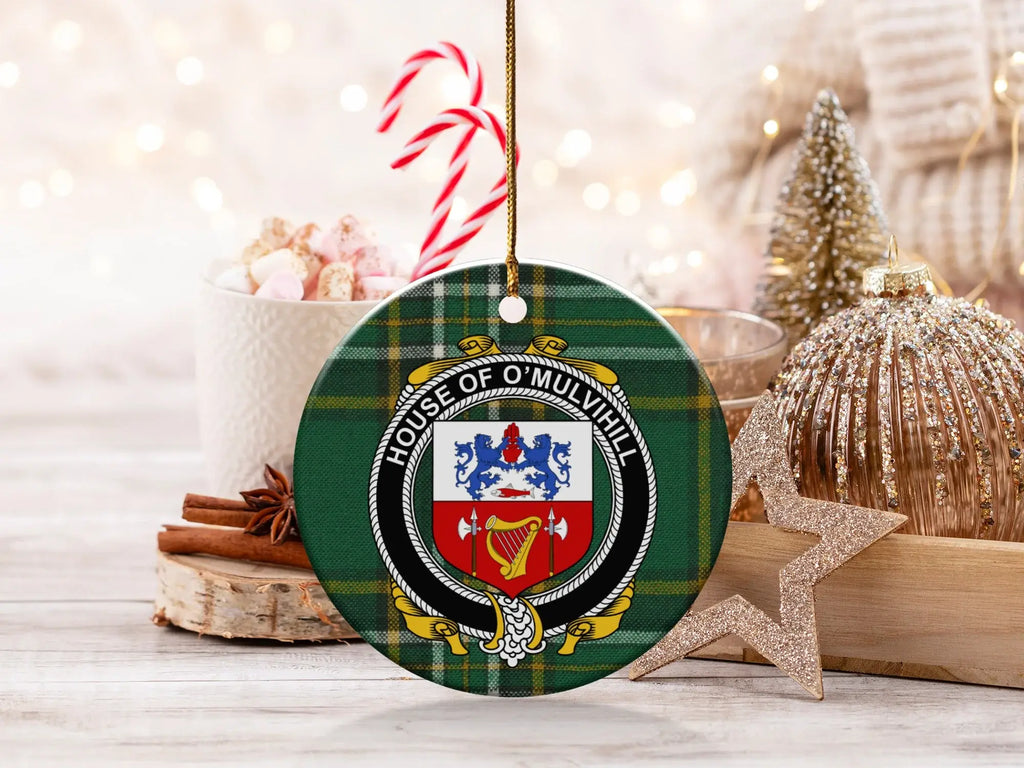 House of O'Mulvihill Green Tartan Christmas Ornament