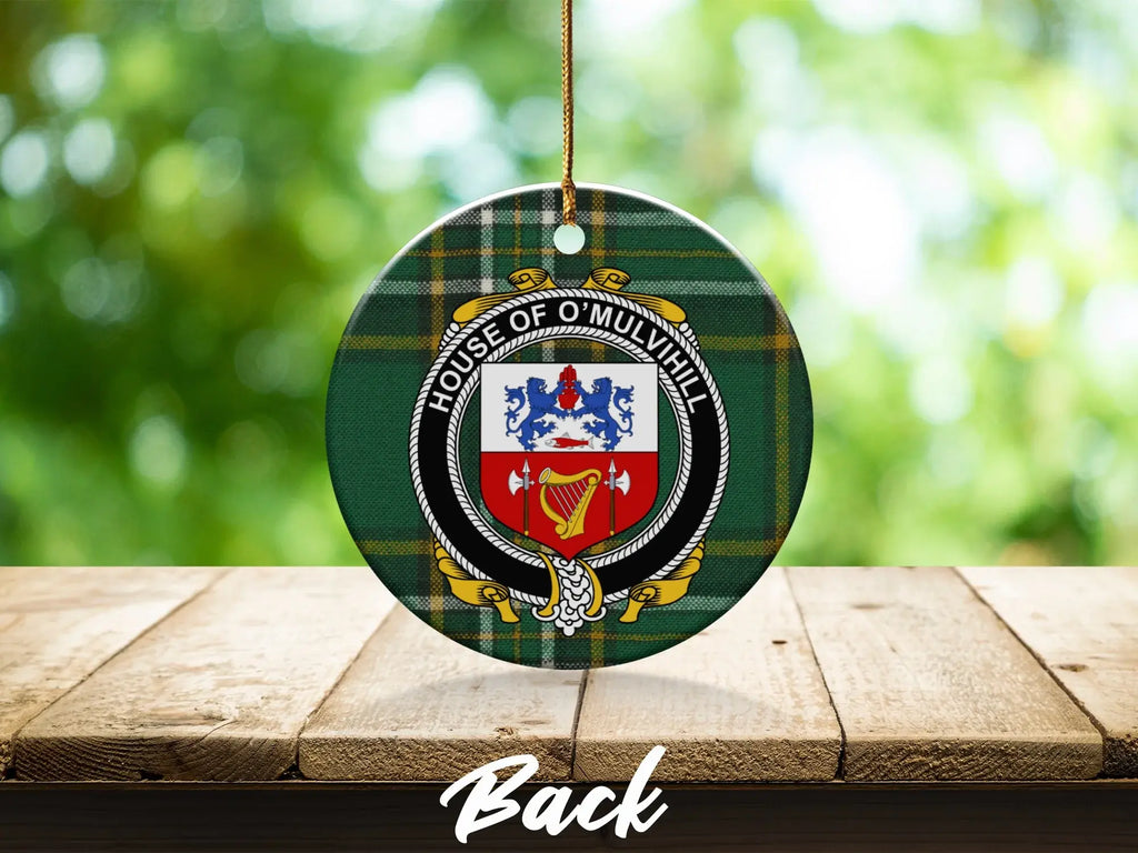 House of Omulvill Tartan Background Christmas Ornament