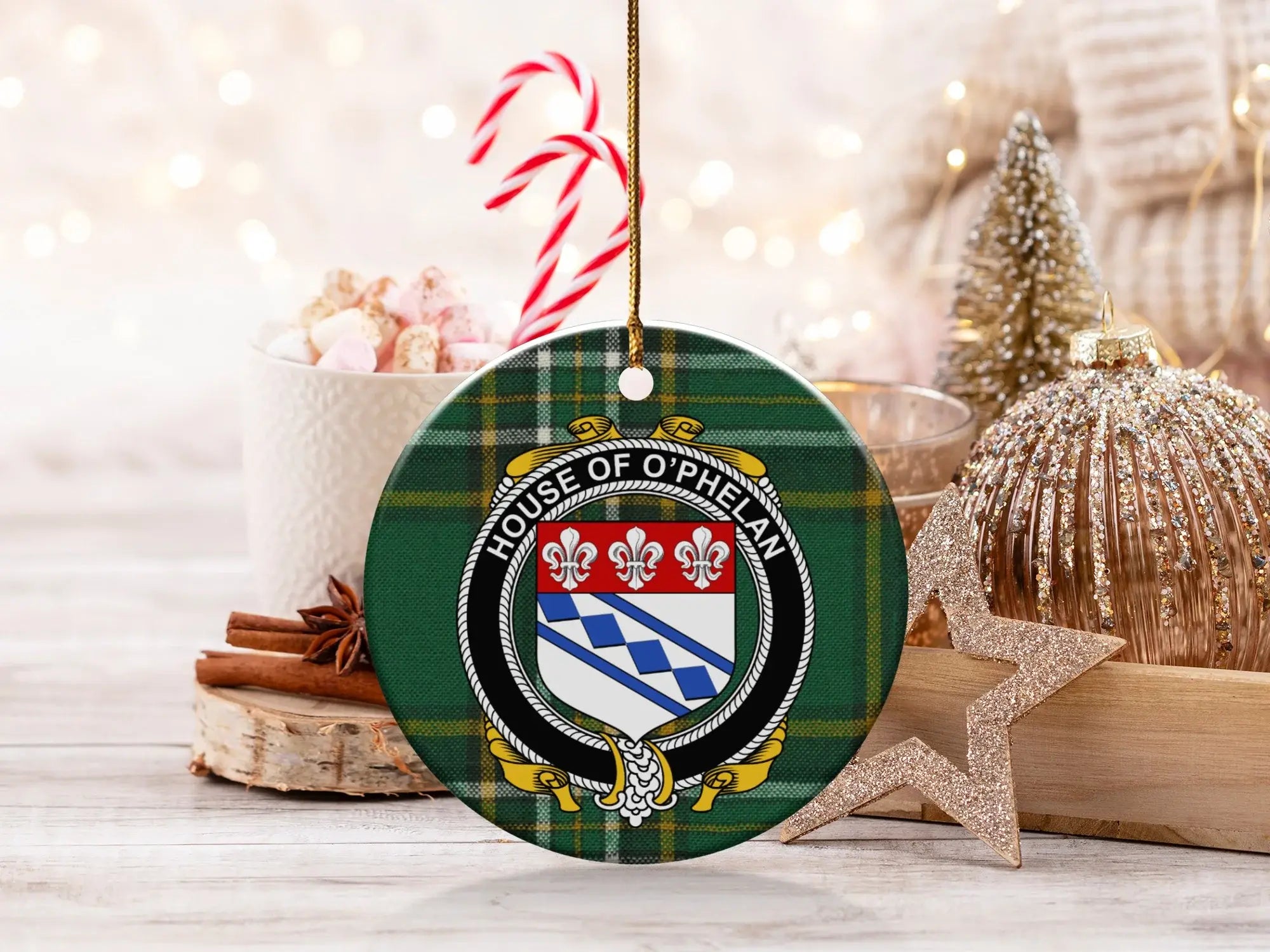 House of O'Phelan Round Christmas Tree Decoration