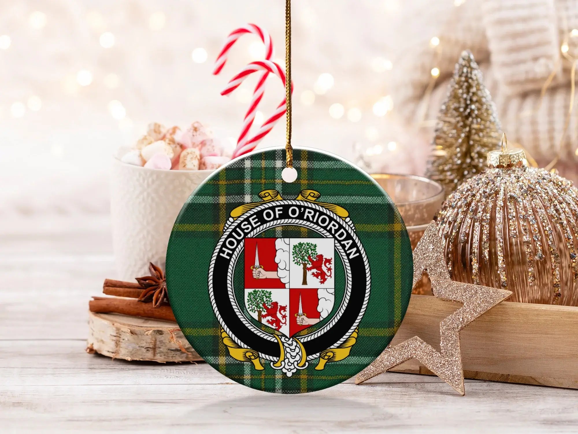 House of O'Riordan Festive Round Ornament