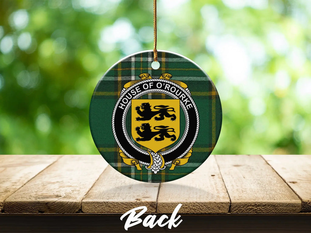 House of O'Rourke Coat of Arms Round Ornament