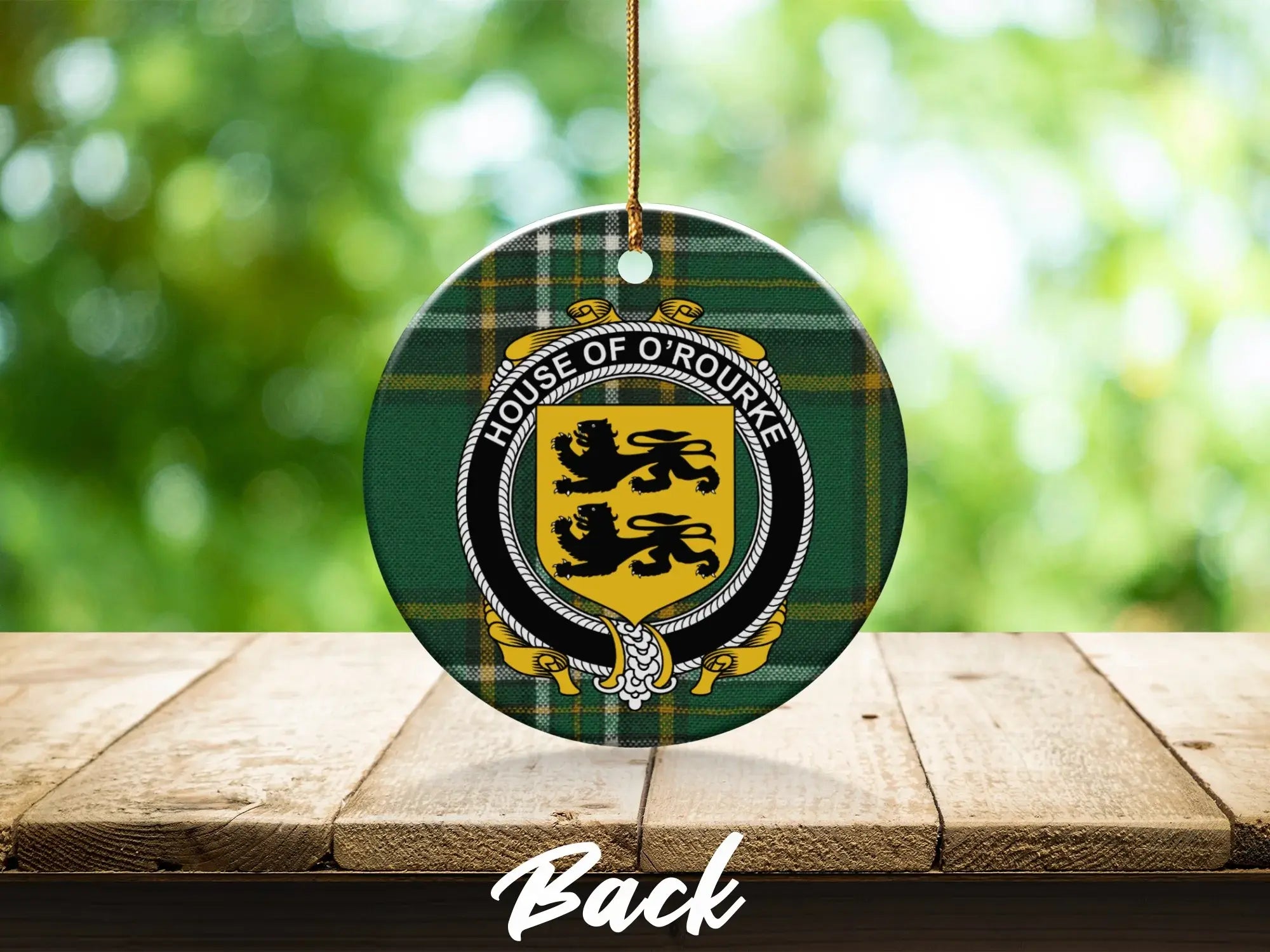 House of O'Rourke Coat of Arms Round Ornament