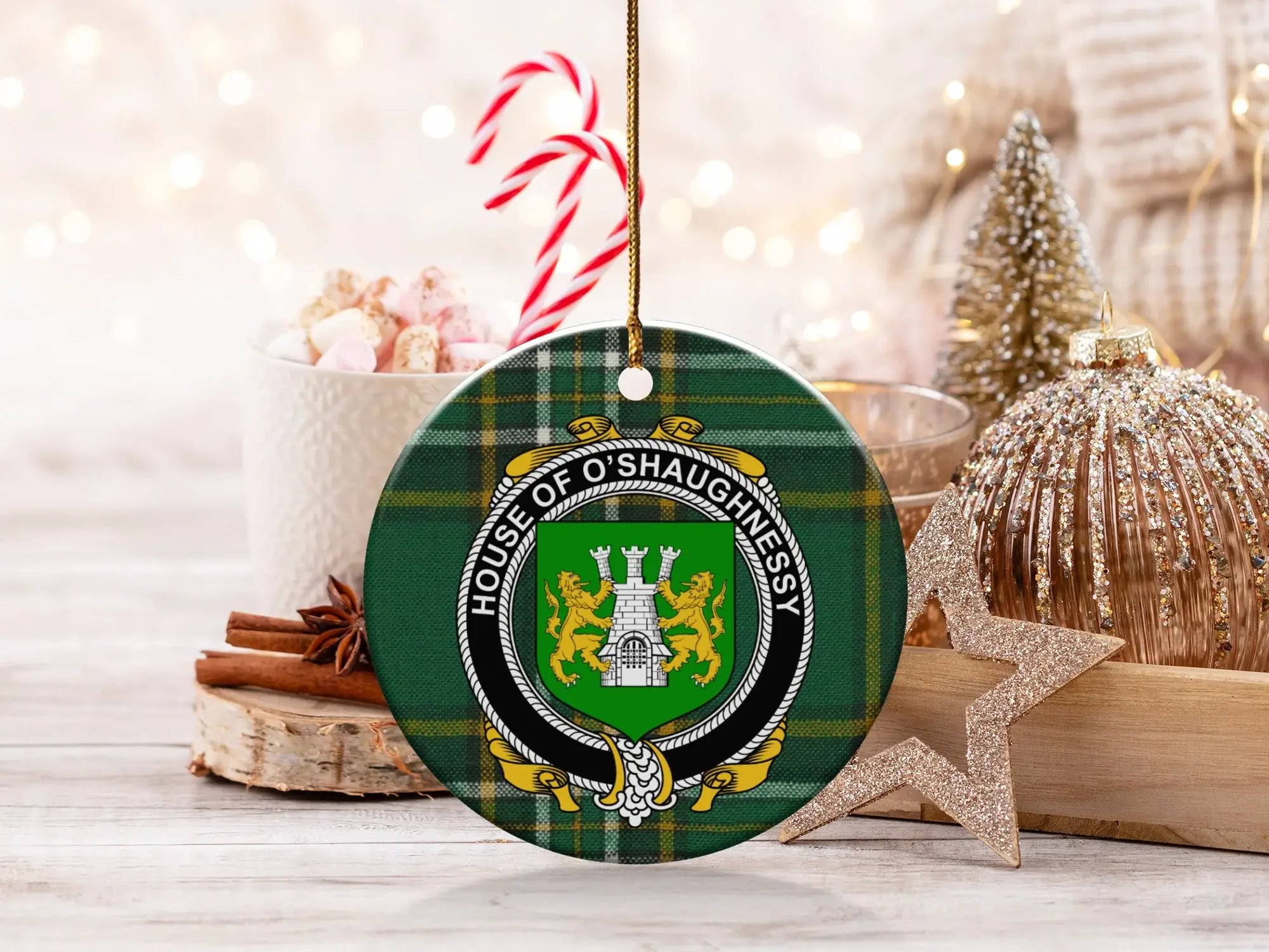 House of O'Shaughnessy Clan Crest Ornament