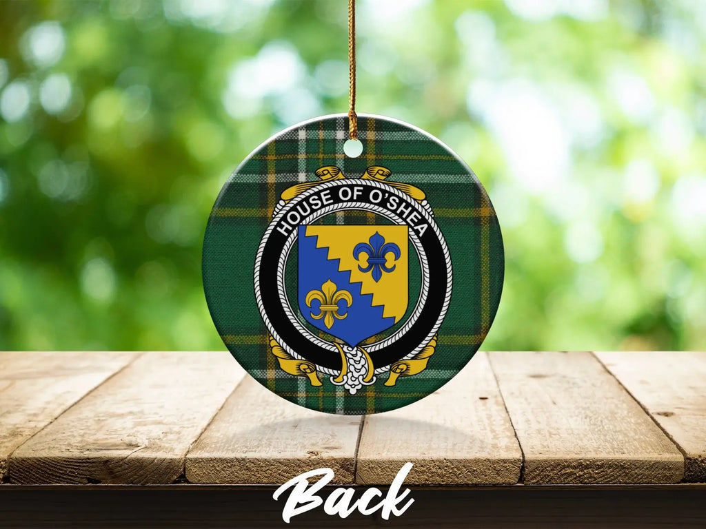 House of O'Shea Family Crest Round Keepsake Ornament