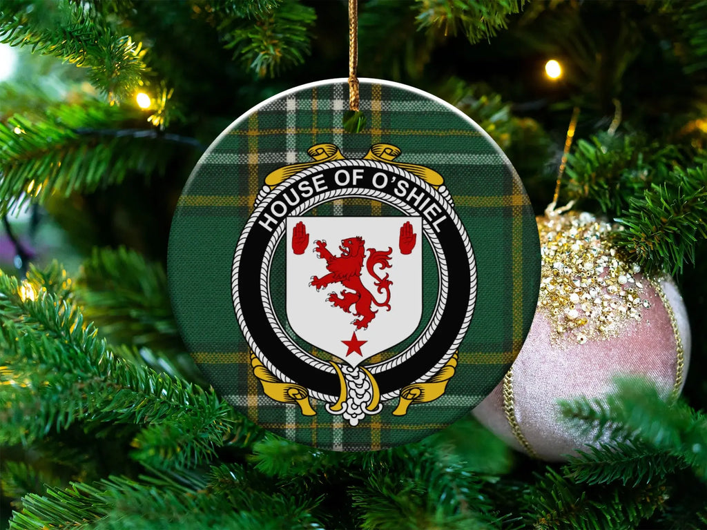 House Of O'Shiel Scottish Clan Crest Holiday Ornament