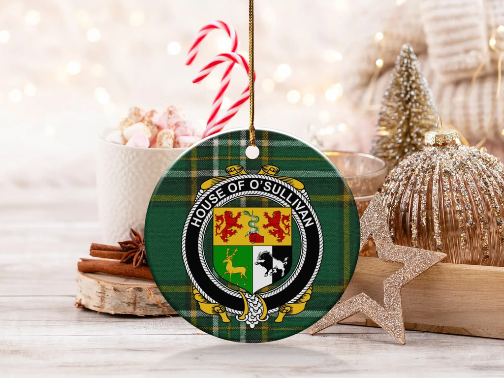House of O'Sullivan Family Crest Ornament