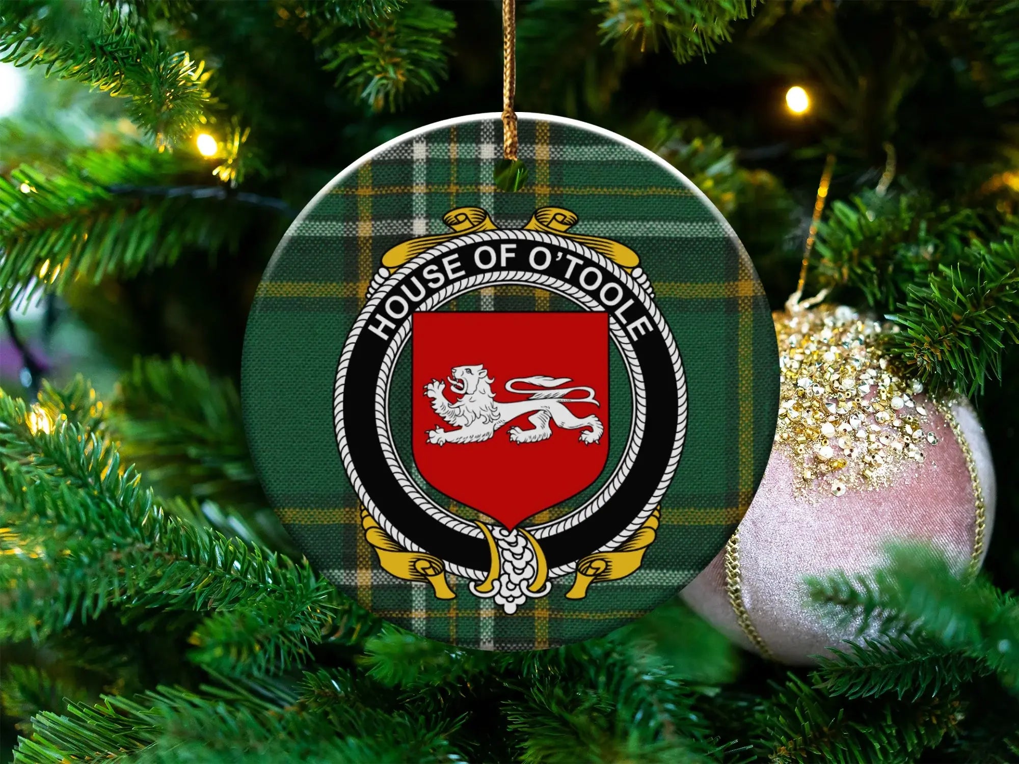 House of O'Toole Family Crest Christmas Ornament