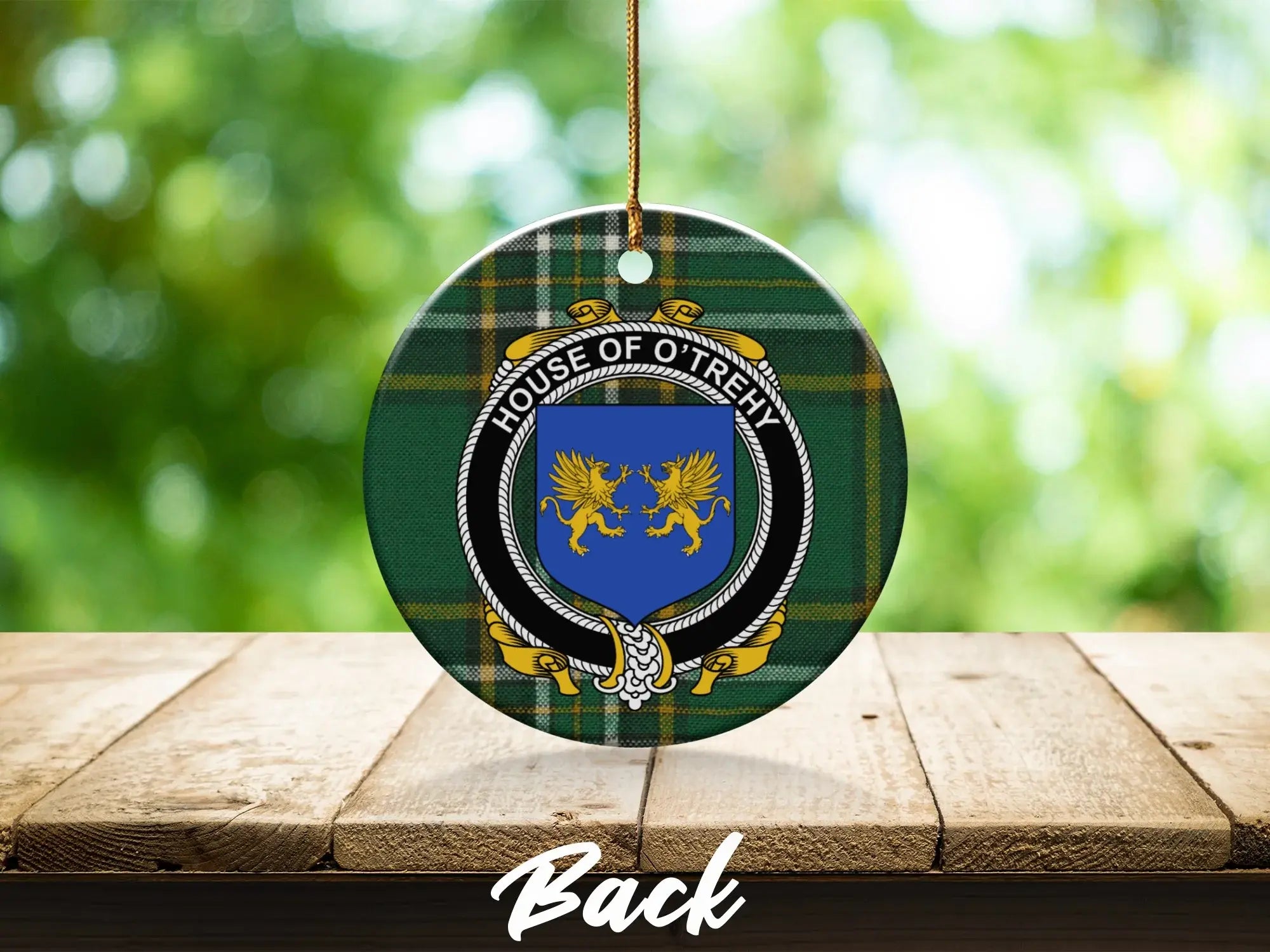 House of O'Treify Plaid Crest Hanging Ornament