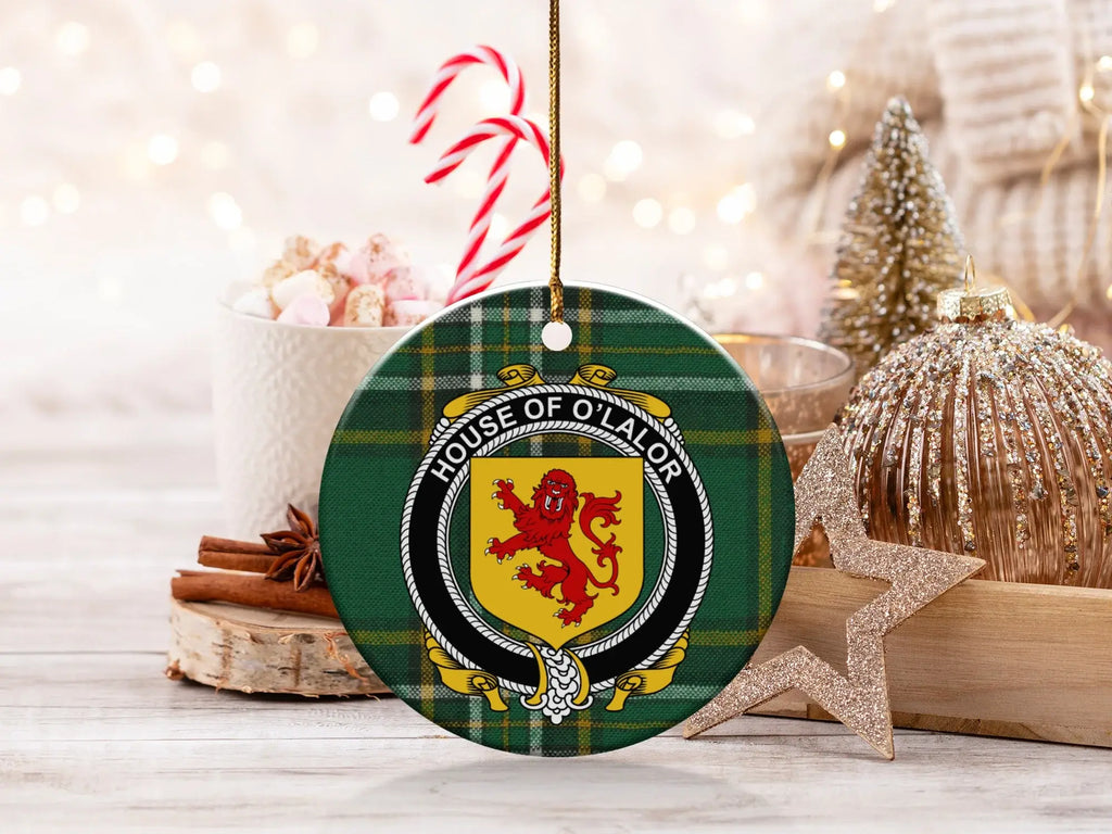 House of O'Lalor Plaid Christmas ornament