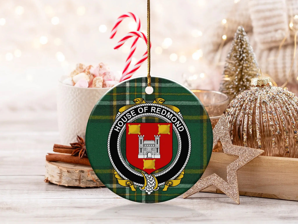 House of Redmondi Custom Plaid Pattern Holiday Ornament