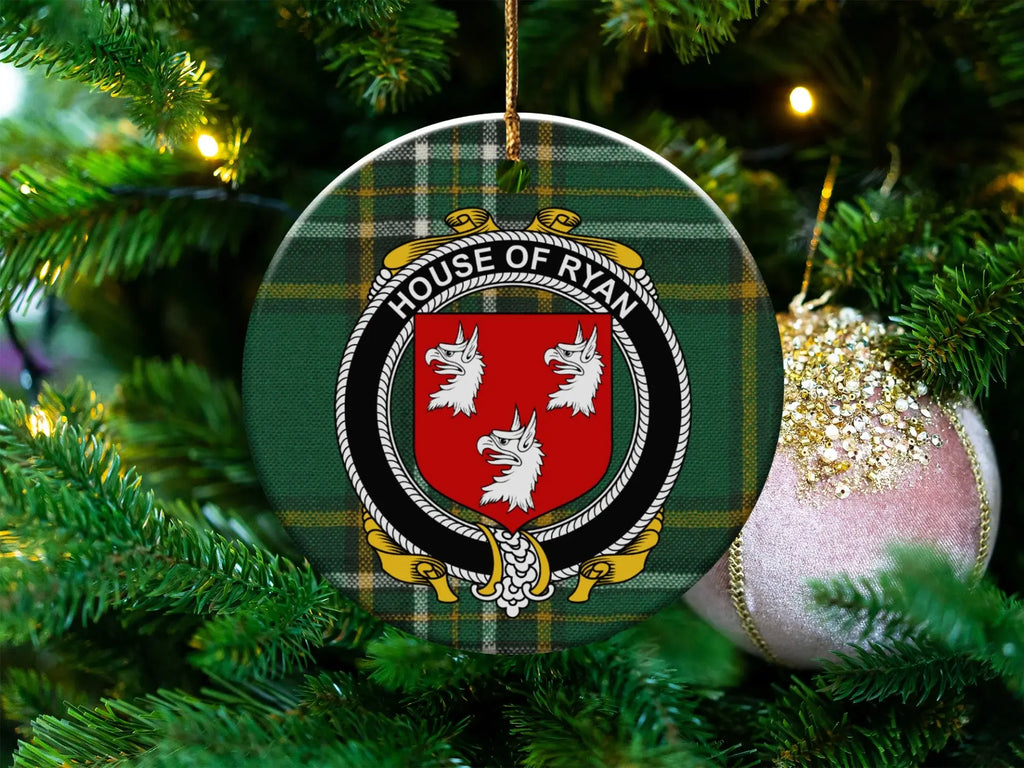 House of Ryan Family Crest Holiday Ornament