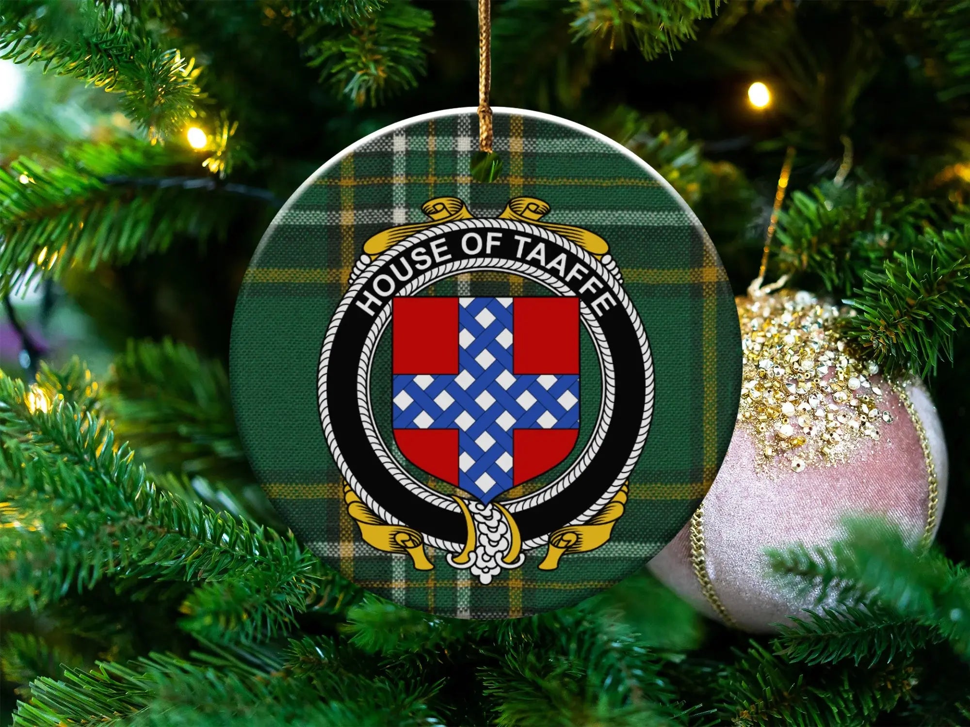 House of Taaffe Plaid Christmas Ornament product