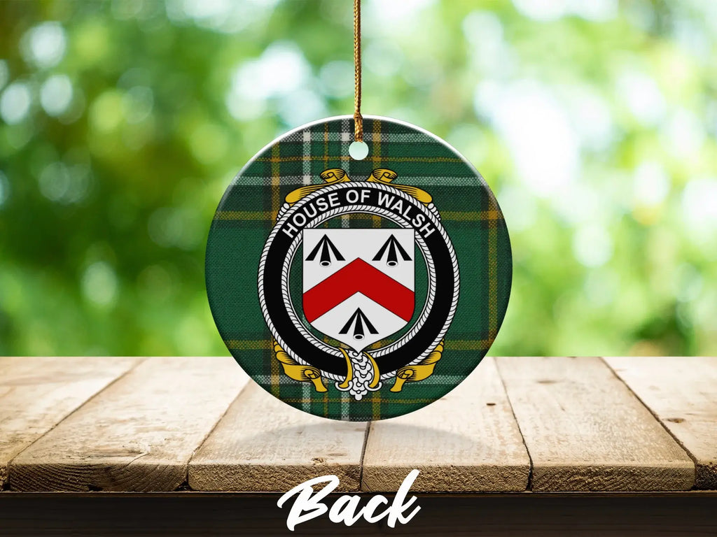 House of Walsh Crest Personalized Decorative Ornament