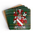 Howard Family Crest Coat of Arms Plaid Green Coaster Product