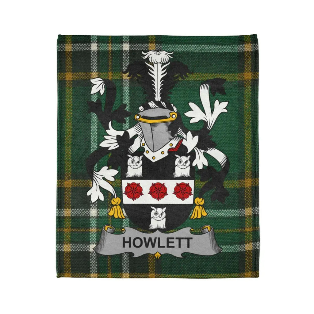 Howlett Family Crest and Tartan Design Blanket