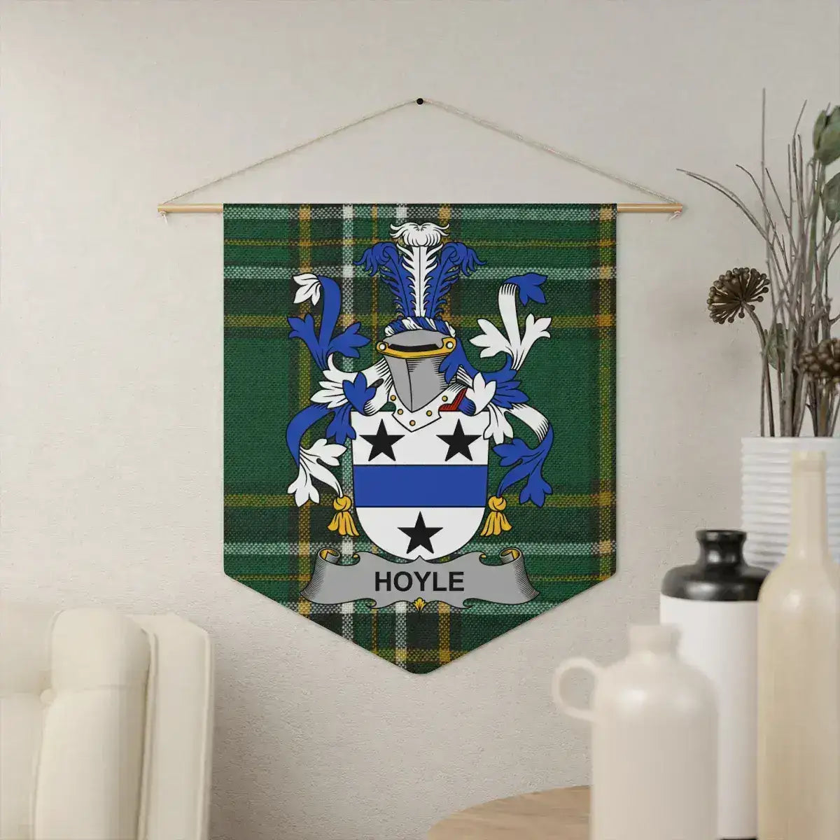 Family Crest Wall Banner for Hoyle Family product type
