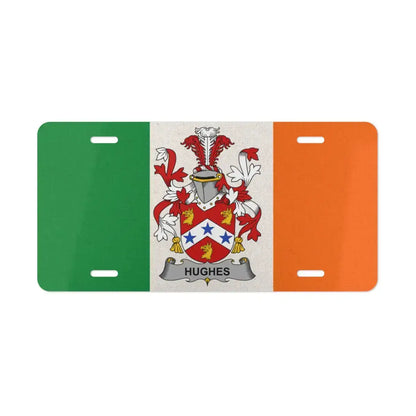 Hughes Coat of Arms Irish Flag License Plate product