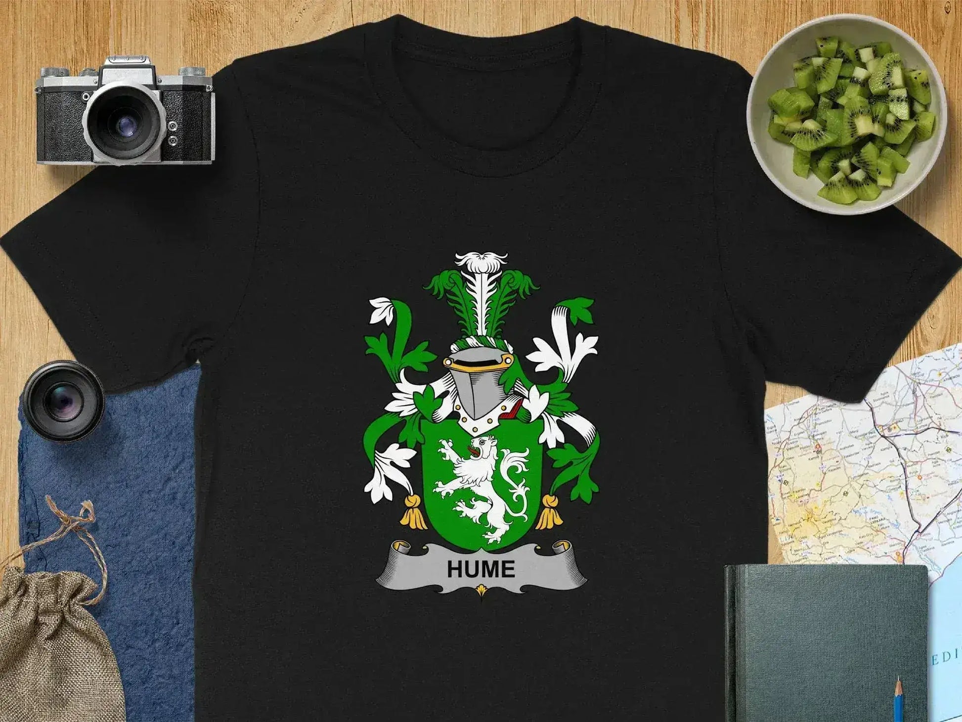 Hume Family Crest Coat of Arms Graphic T-shirt product type