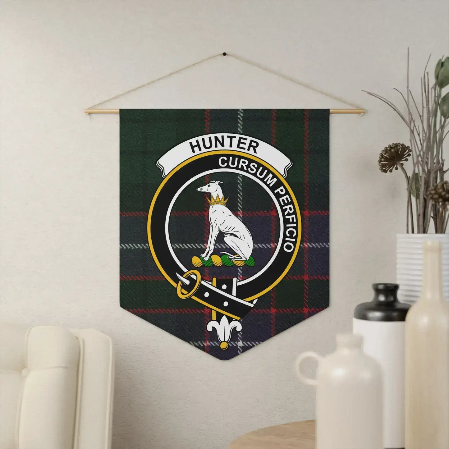 Hunter Cursum Perficio Banner Wall Hanging product