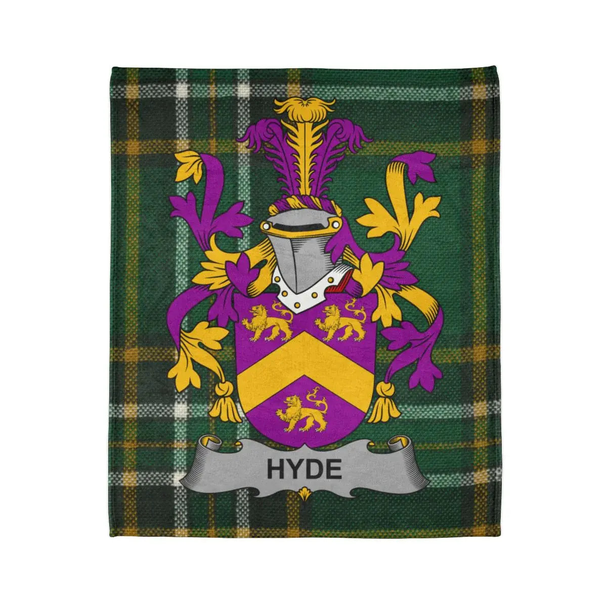 Hyde Family Crest Plaid Pattern Tartan Blanket