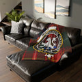 Scottish Clan Tartan Blanket with Family Crest
