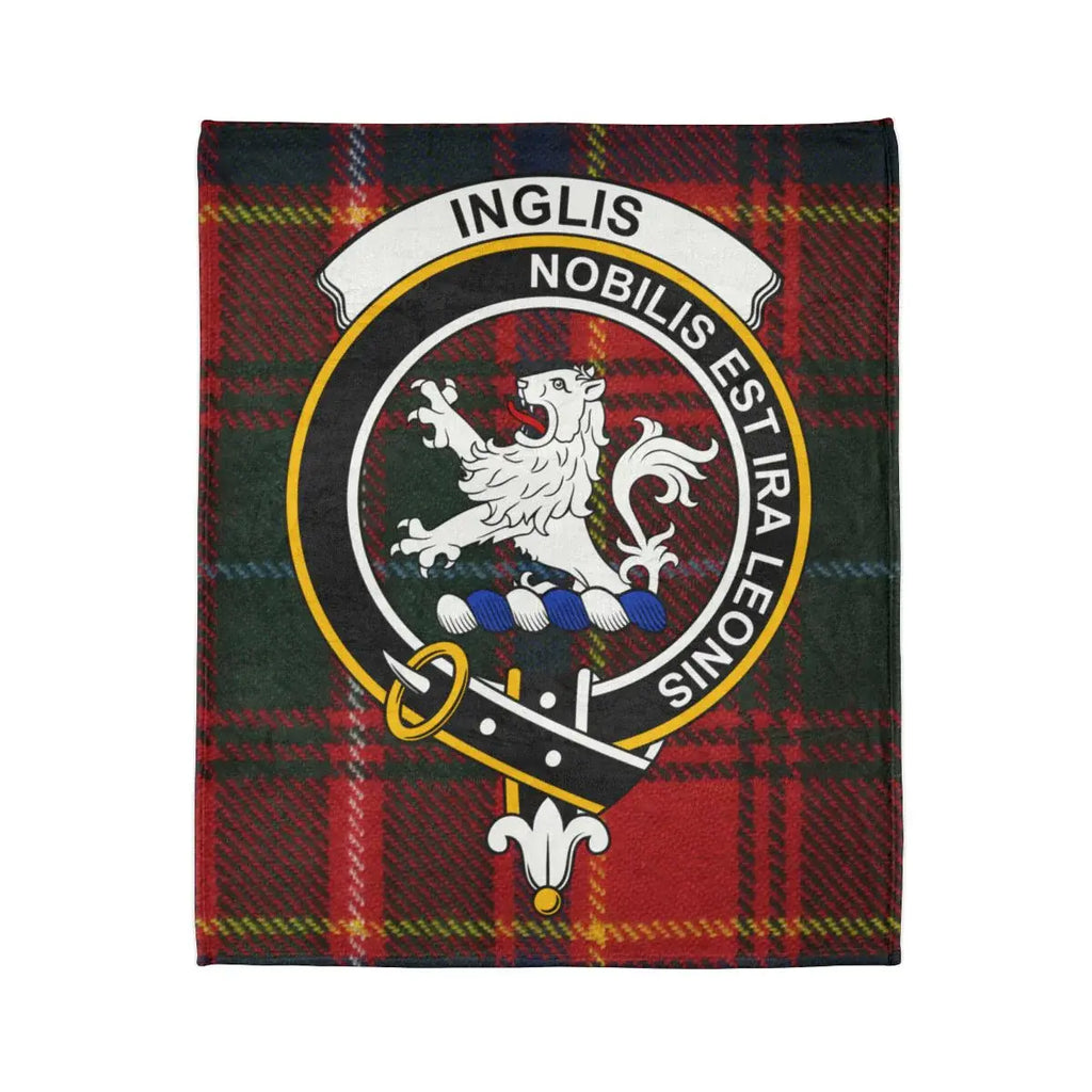 Inglis Nobilis Est Ira Leonis Tartan Blanket