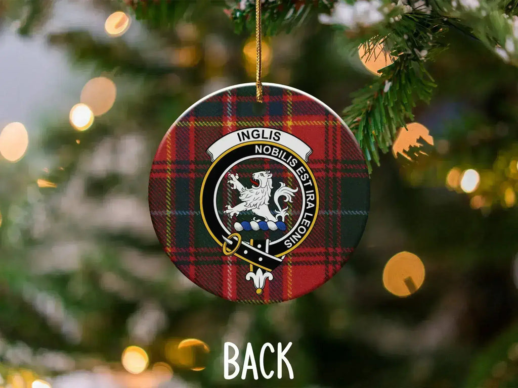 Scottish Clan Crest Tartan Christmas Ornament