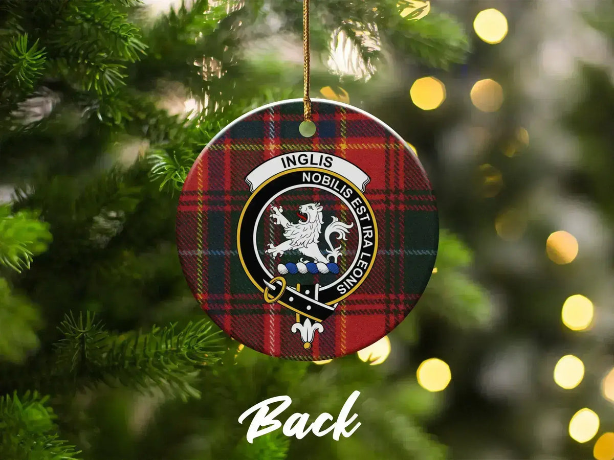 Inglis Scottish Clan Crest Christmas Tree Ornament
