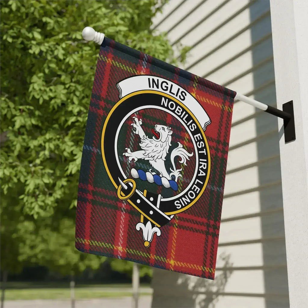 Inglis Nobilis Est Ira Leonis Plaid Garden Flag