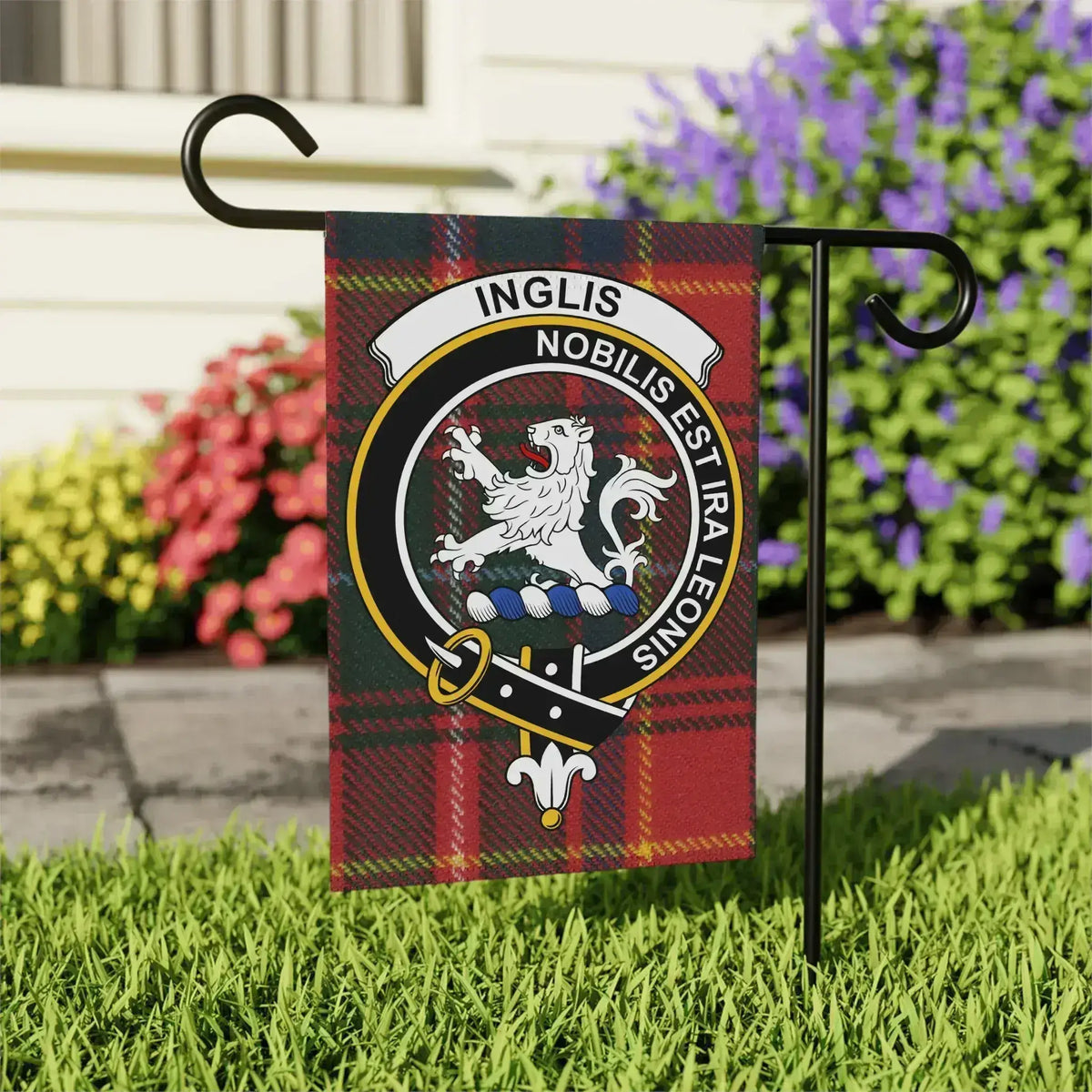 Inglis Noblis Est Ira Leonis Sign Garden Flag