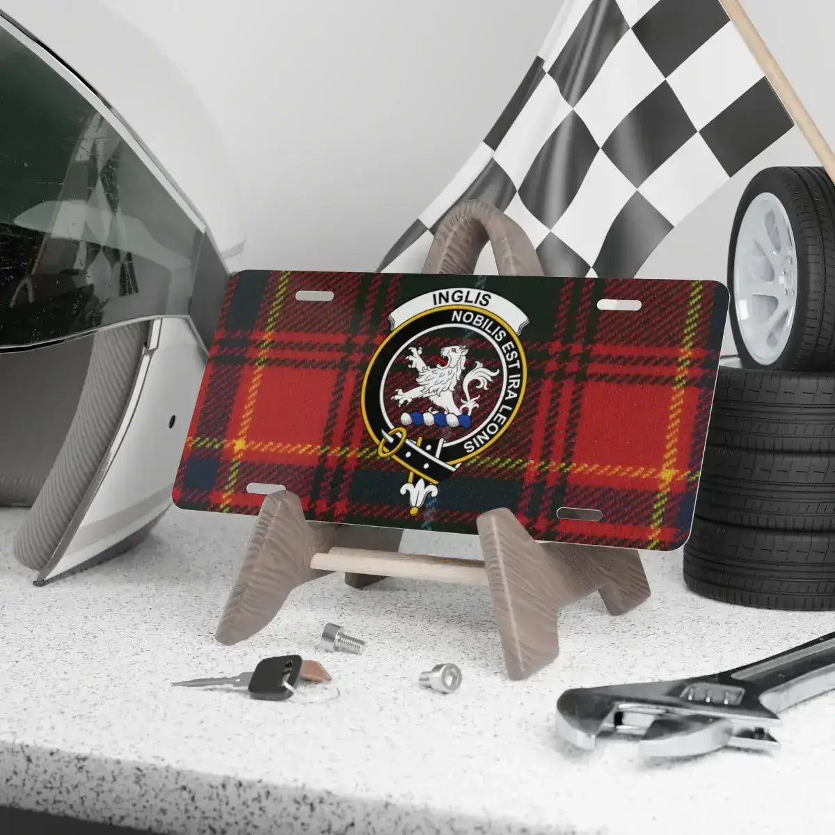 Inglis Noblis License Plate Scottish Tartan product
