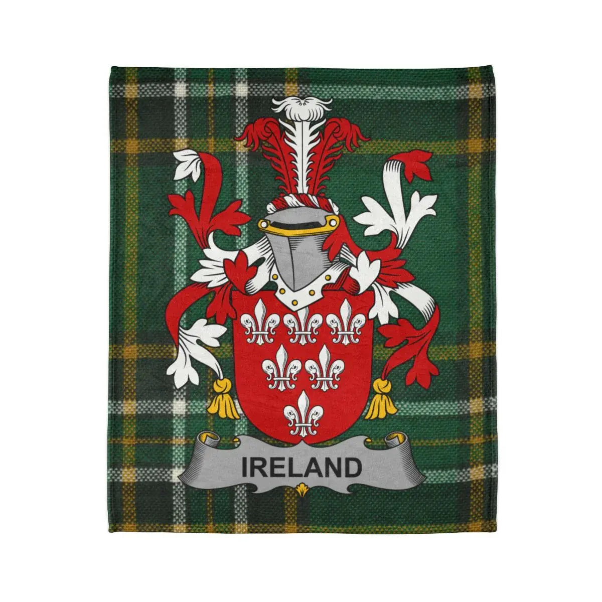 Ireland Coat of Arms Medieval Crest Plaid Blanket