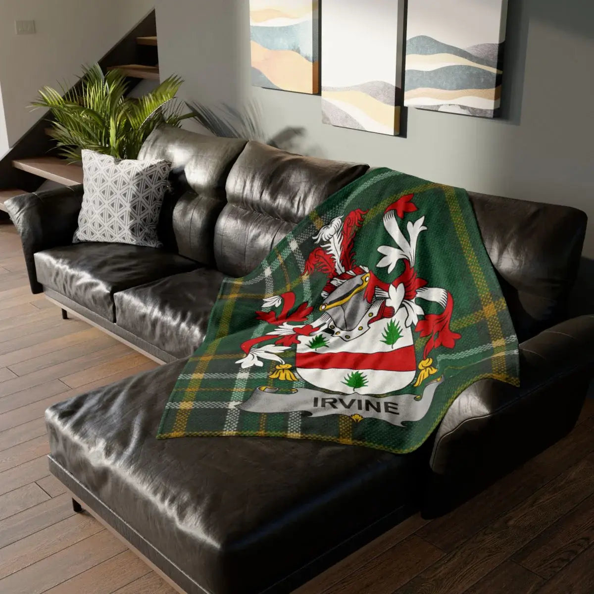 Irvine Crest Patterned Blanket Decorative Throw Blanket
