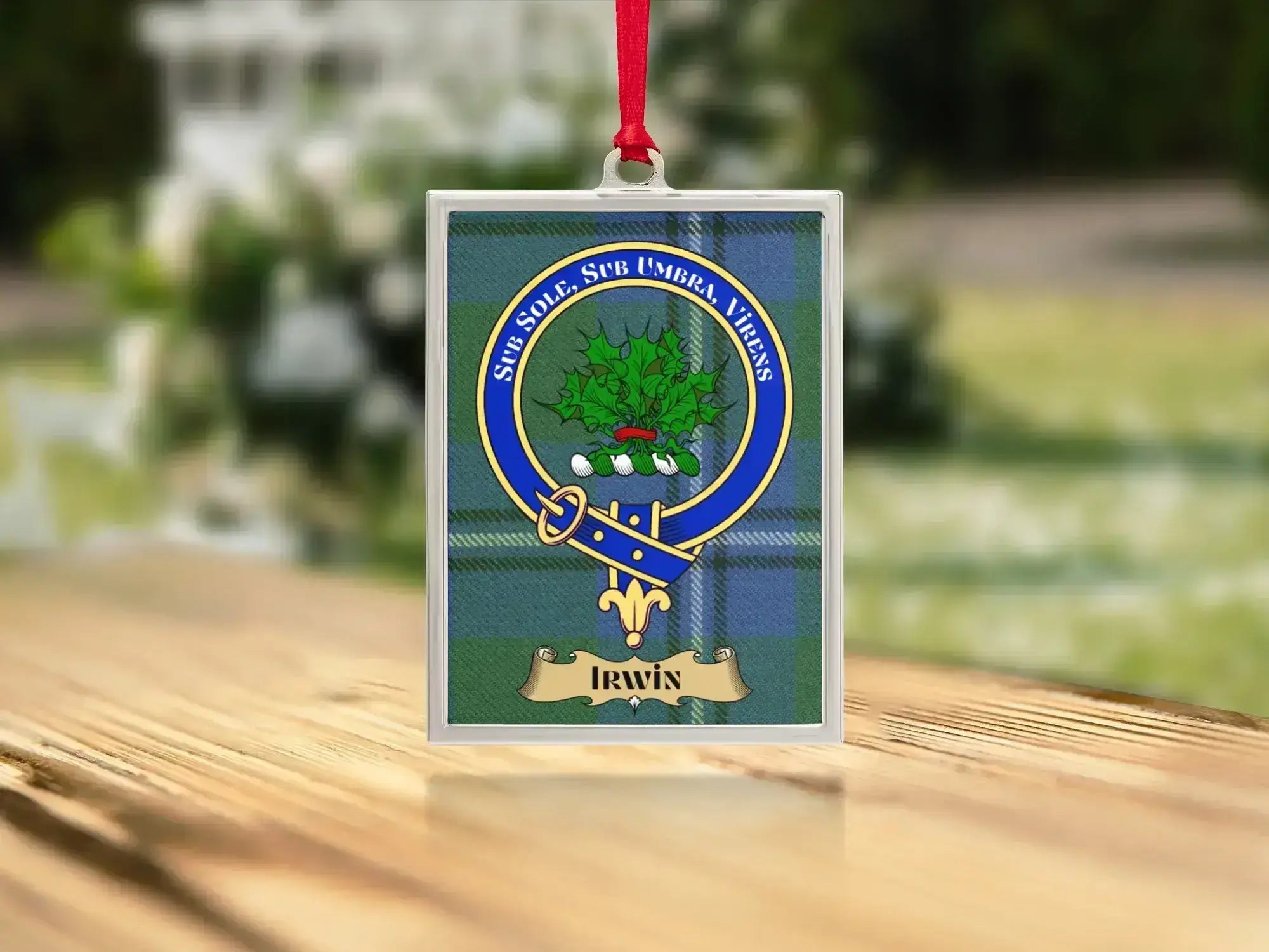 Irwin Family Crest Clan Badge Plaid Tartan product