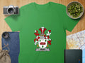 Irwin Family Crest on Green T-Shirt