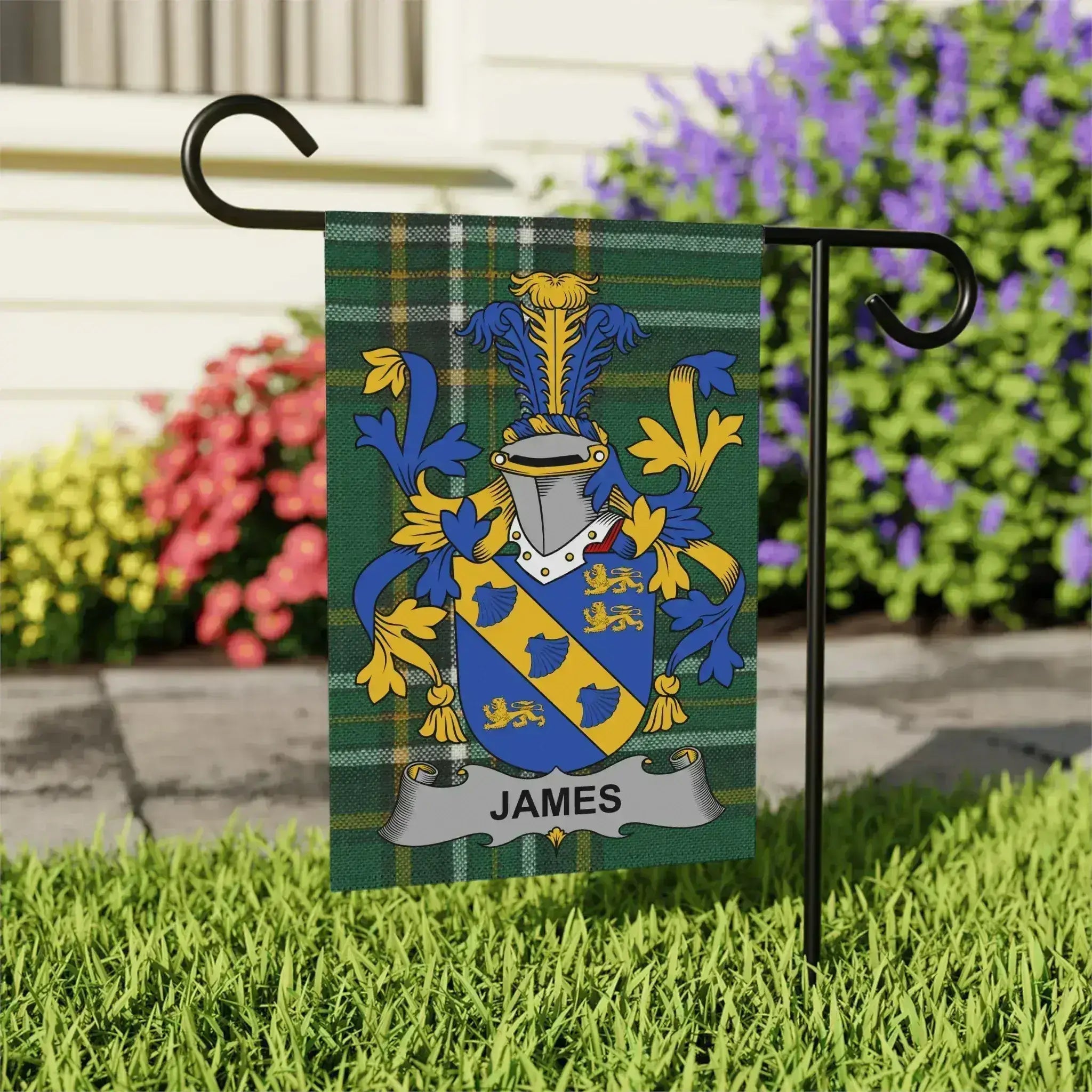 Personalized Family Crest Garden Flag