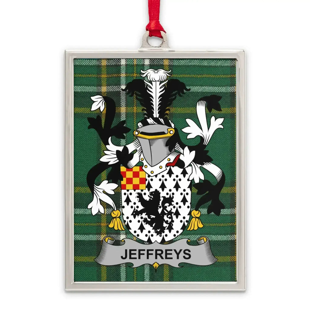 Jeffreys Coat of Arms Plaid Ornament product