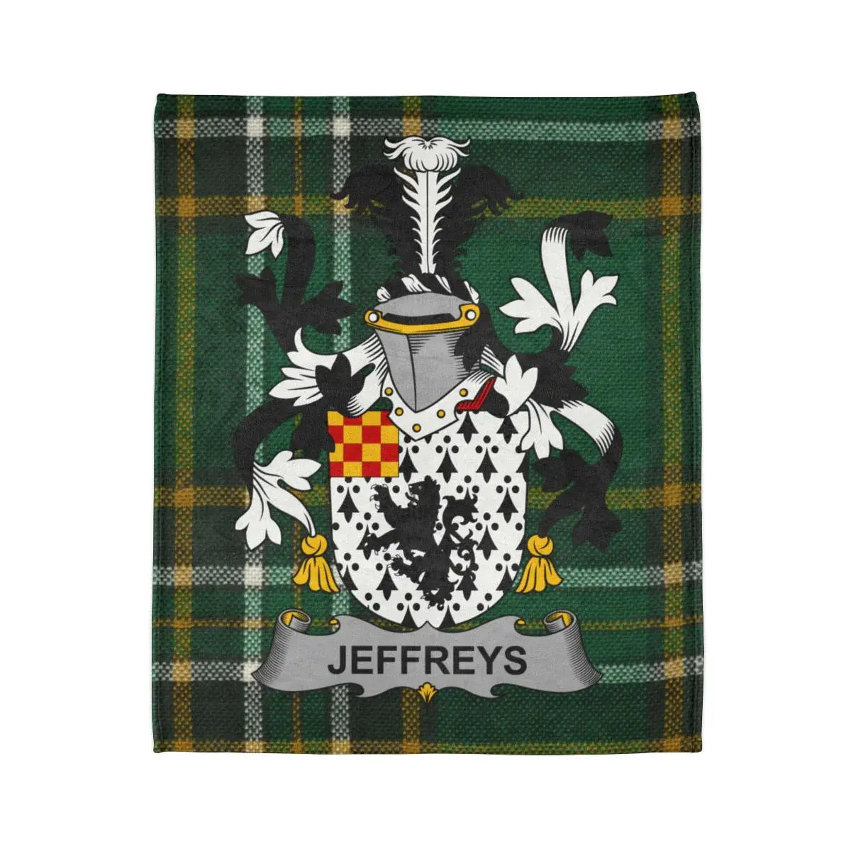 Jeffreys Crest Tartan Plaid Design Blanket